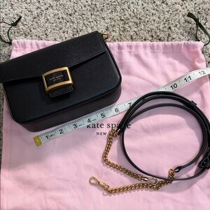 Kate Spade Black Crossbody Bag with Gold Accents
